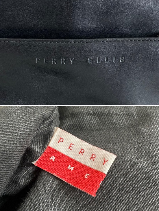 Perry Ellis Vintage Black Leather Zip Around Backpack main image 12